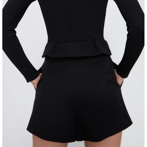 NWT Zara High Waisted Paperbag Shorts With Ties - Picture 2 of 10